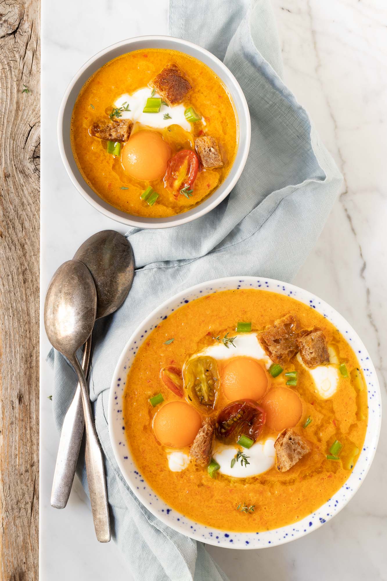 Gazpacho di melone e peperoni