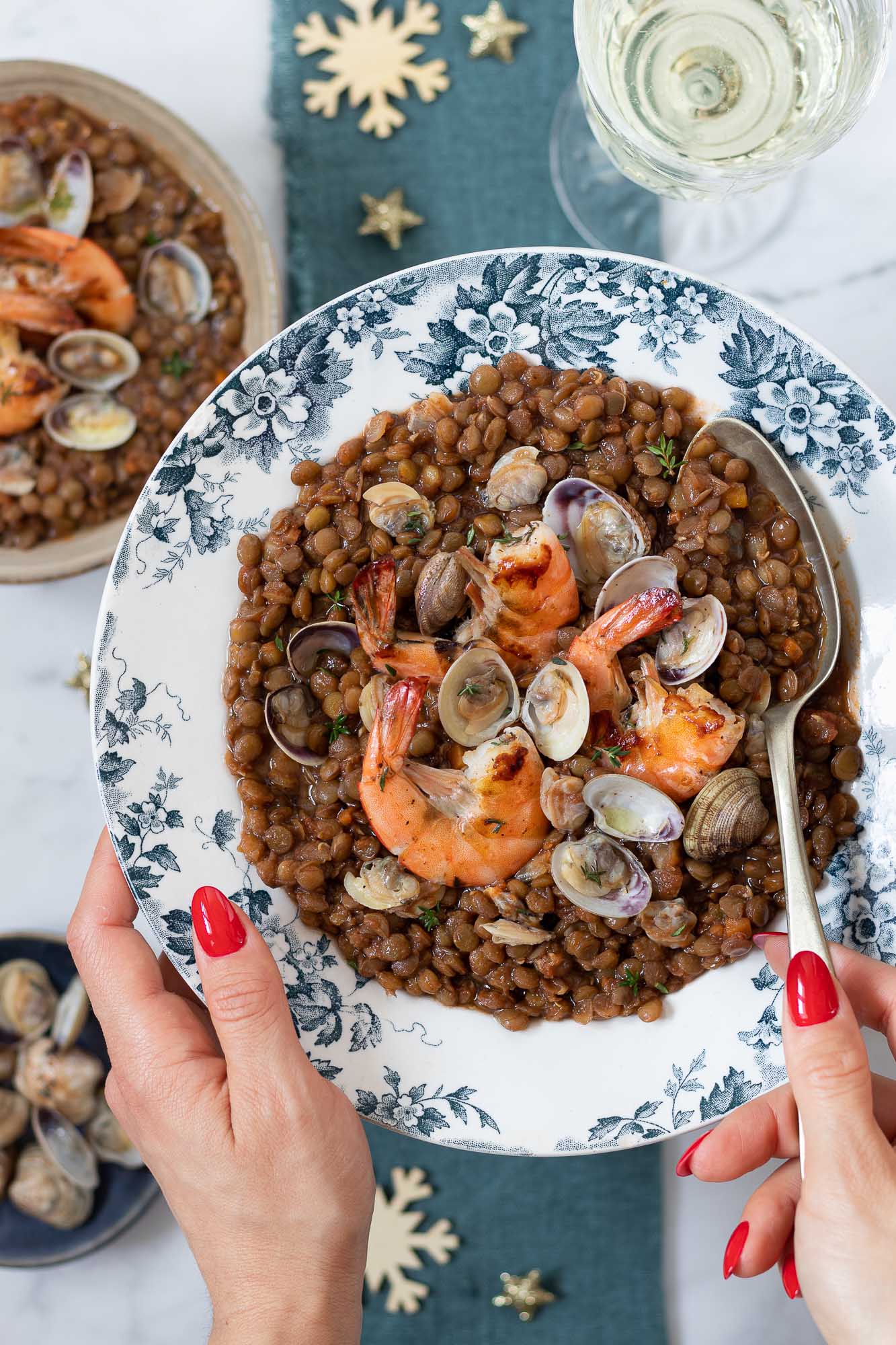zuppa di lenticchie e vongole