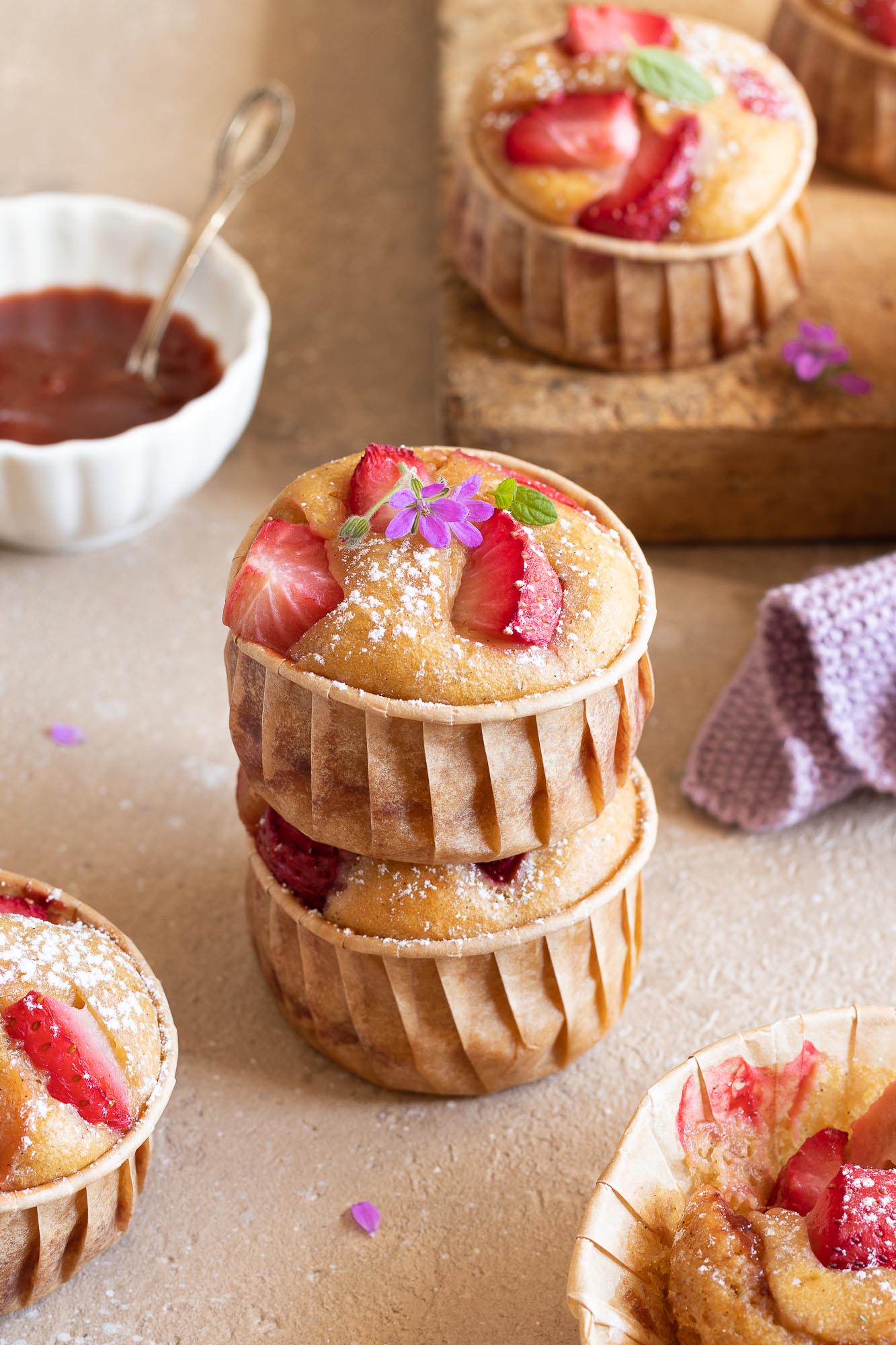 muffin cuor di fragola