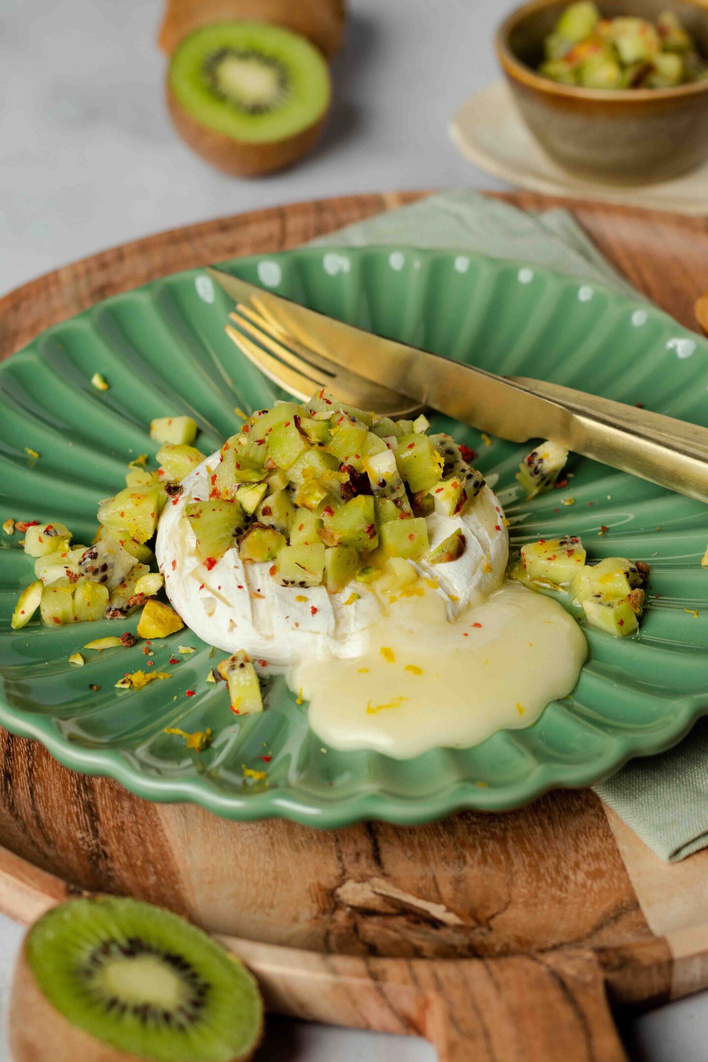 tomino alla piastra con salsa ai kiwi