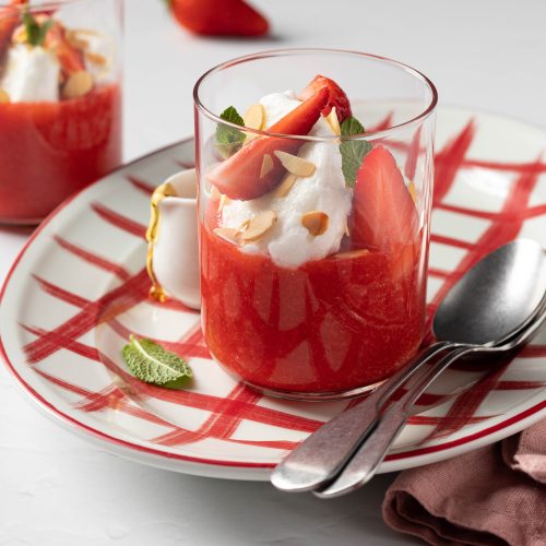 ile flottante alle fragole