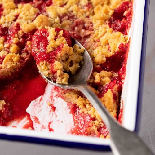 crumble di fragole al mais